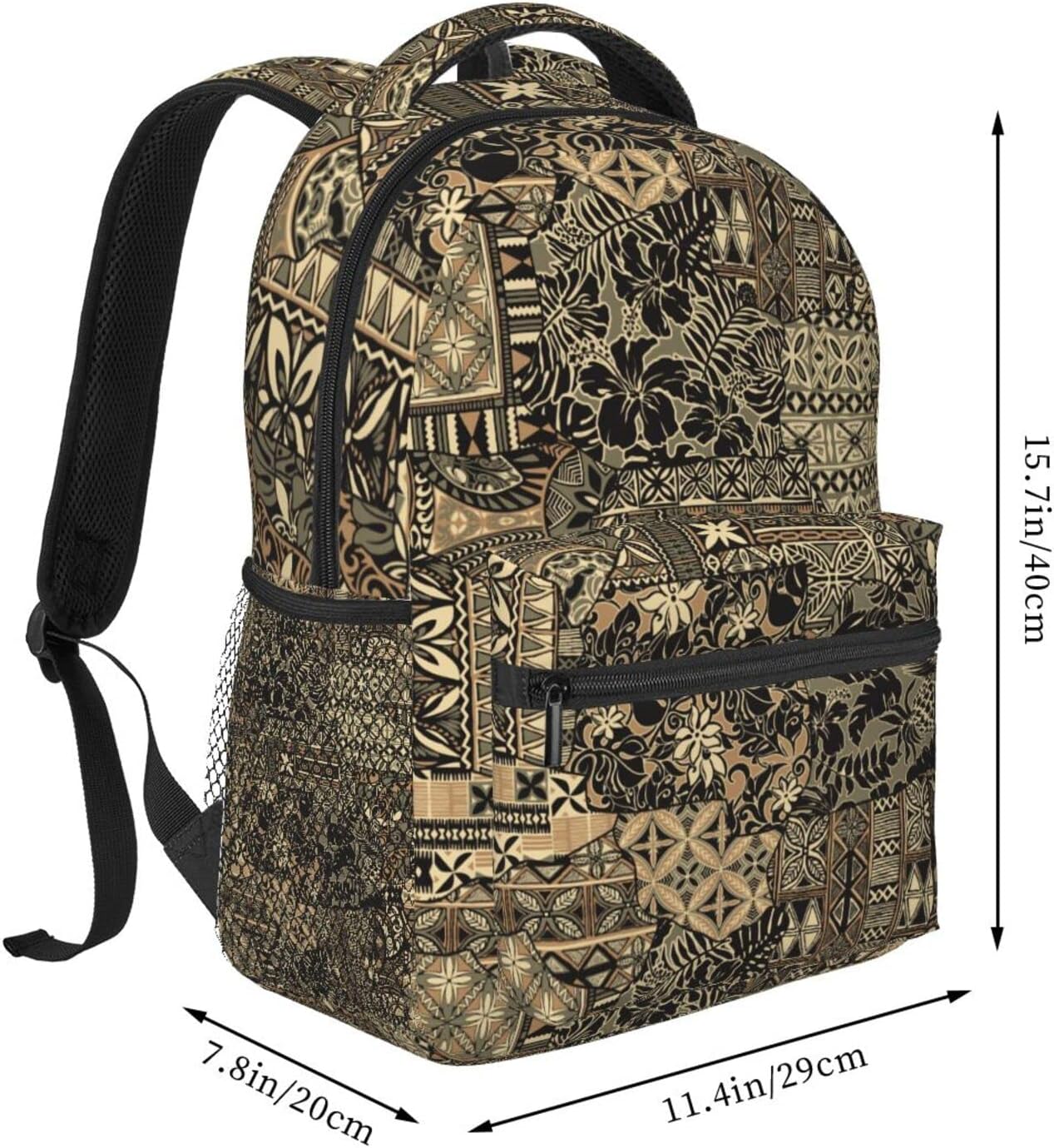 ASYG Hawaii Style Backpack Hawaiian Tribal Element Laptop Backpack Hawaii Tablet Bag Beach Bag Laptop Bag