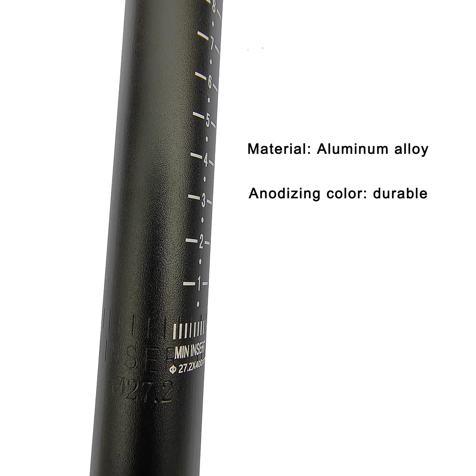 UPANBIKE Stop aluminium 25,4 mm 27,2 mm 28,6 mm 31,6 mm długość sztycy rowerowej 350 mm czarna do roweru górskiego ze stałym biegiem sztycy rowerowej