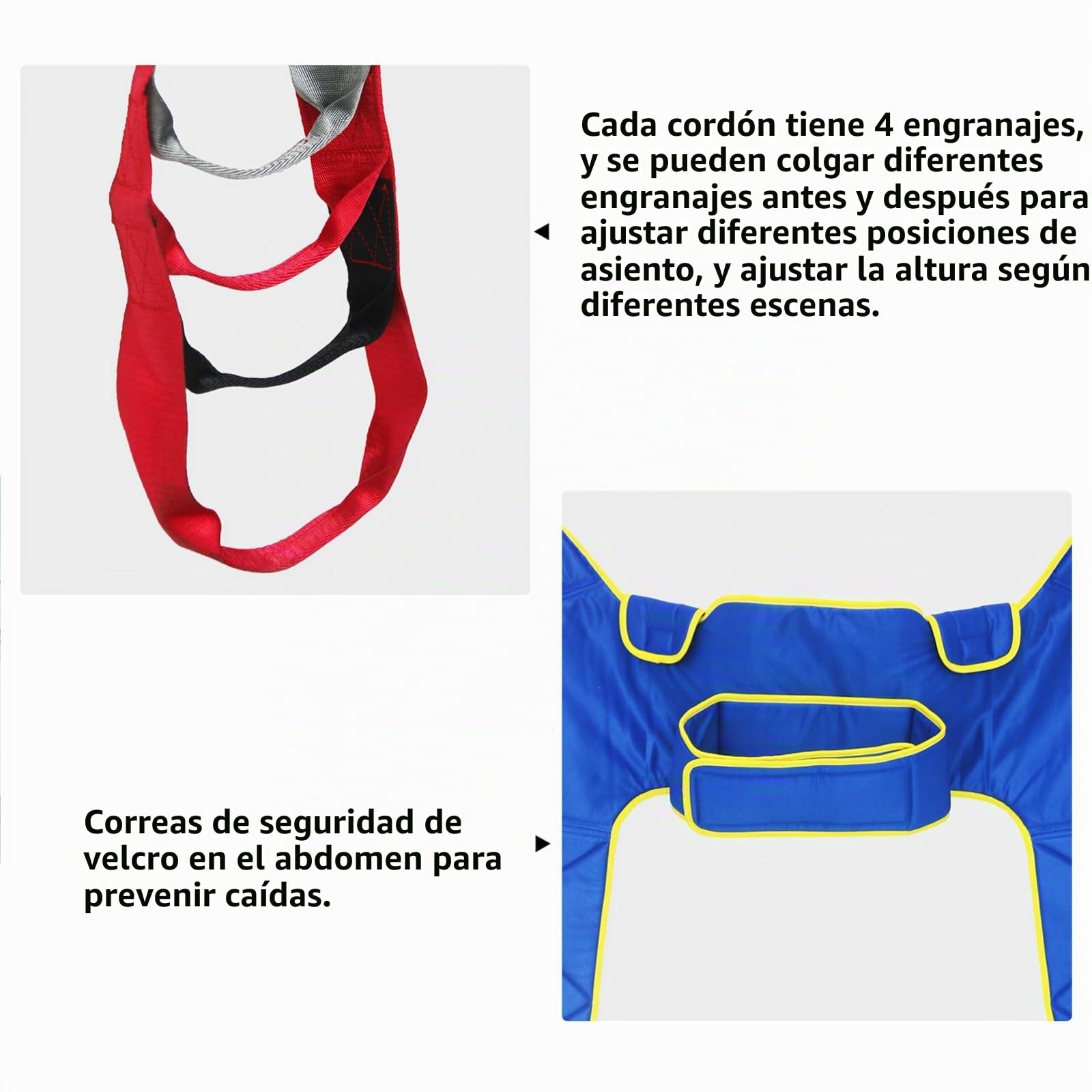 Arnes Grua Traslado Enfermos Personas Eslingas De Ducha Para Piernas Divididas Para Levantar Pacientes Ajustable Levantamiento De Pacientes Cabestrillos Carga 230Kg L