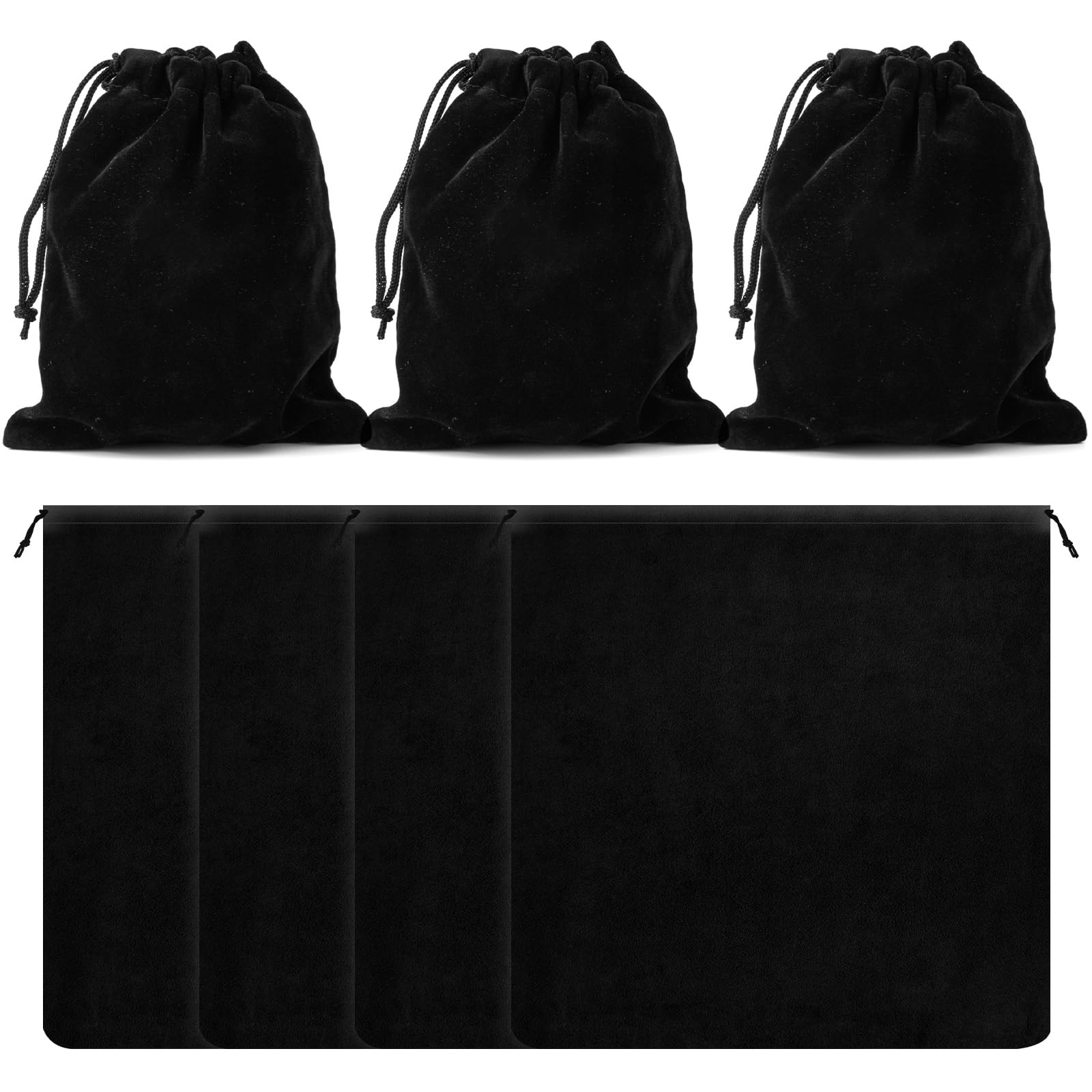 Swpeet 4pcs Noir 8 X 12 Pouces Argent Sac De Rangement Kit, Anti
