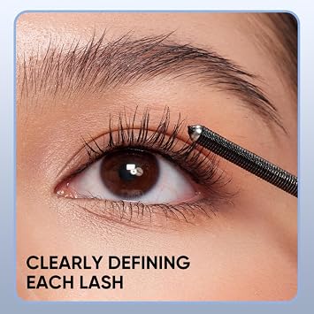 JUDYDOLL 3D Curling Eyelash Iron Mascara Tubing Mascara with Ultra Fine Metal Wand, Contains Lengthening Fibers,Clump-Free & Smudge-Proof,Waterproof & Long-Lasting(0Classic Design #01Black, 0.07oz)