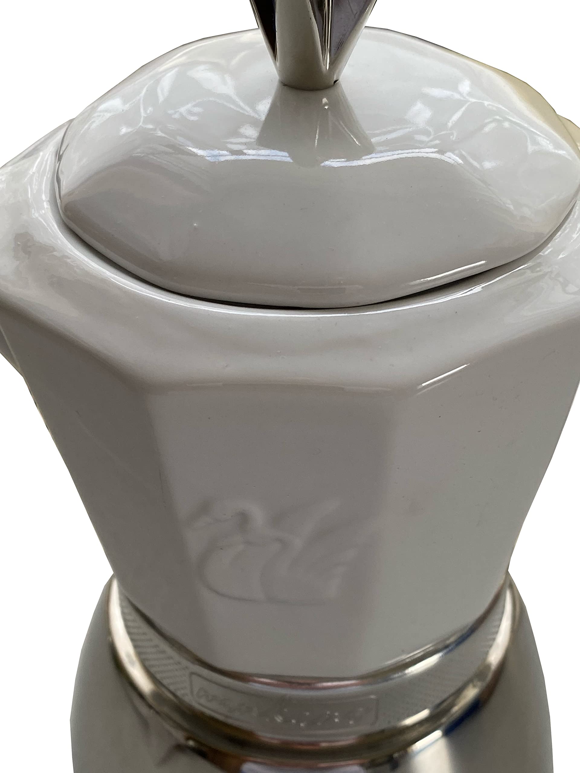 Herdkocher Espressokocher Florenz Porzellan-Edelstahl Induktion 8/4 Tassen