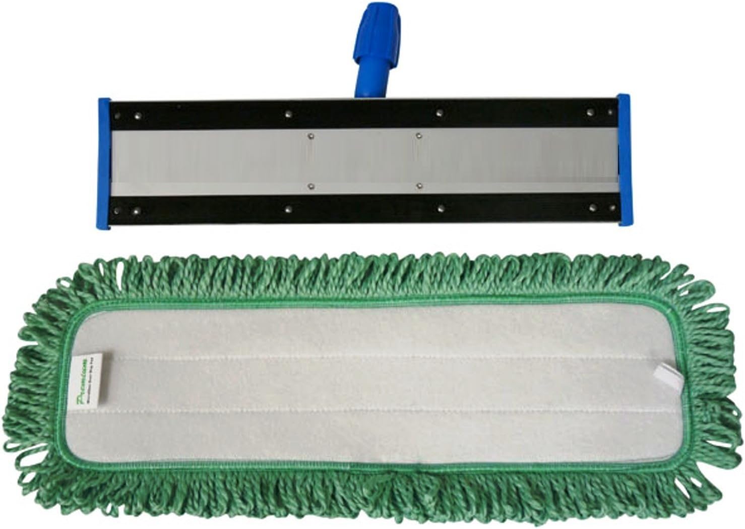 Real Clean 18 inch Professional Commercial Microfiber Mop with Three 18 inch Premium Microfiber Mop Pads and 2 Microfiber Towels