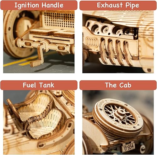 Miniatura 7 de Rokr - Puzzles 3D de madera para adultos, modelos mecánicos. Kits para construir (automóvil Grand Prix)