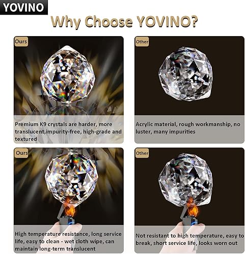 Miniatura 6 de YOVINO Candelabros de cristal de montaje empotrado, 6 luces, lámpara redonda moderna K9 cerca del techo para comedor, dormitorio, entrada, pasillo,