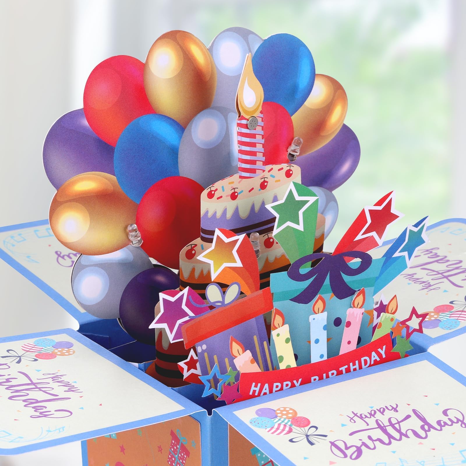 Fdit Carte D'anniversaire Carte De Voeux D'anniversaire 3D En Trois