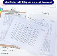 Vista 4 de BAZIC Products Sobres de plástico con cierre de cuerda, sobres de polietileno transparente con 1 diseño de carga superior y 1 diseño de carga