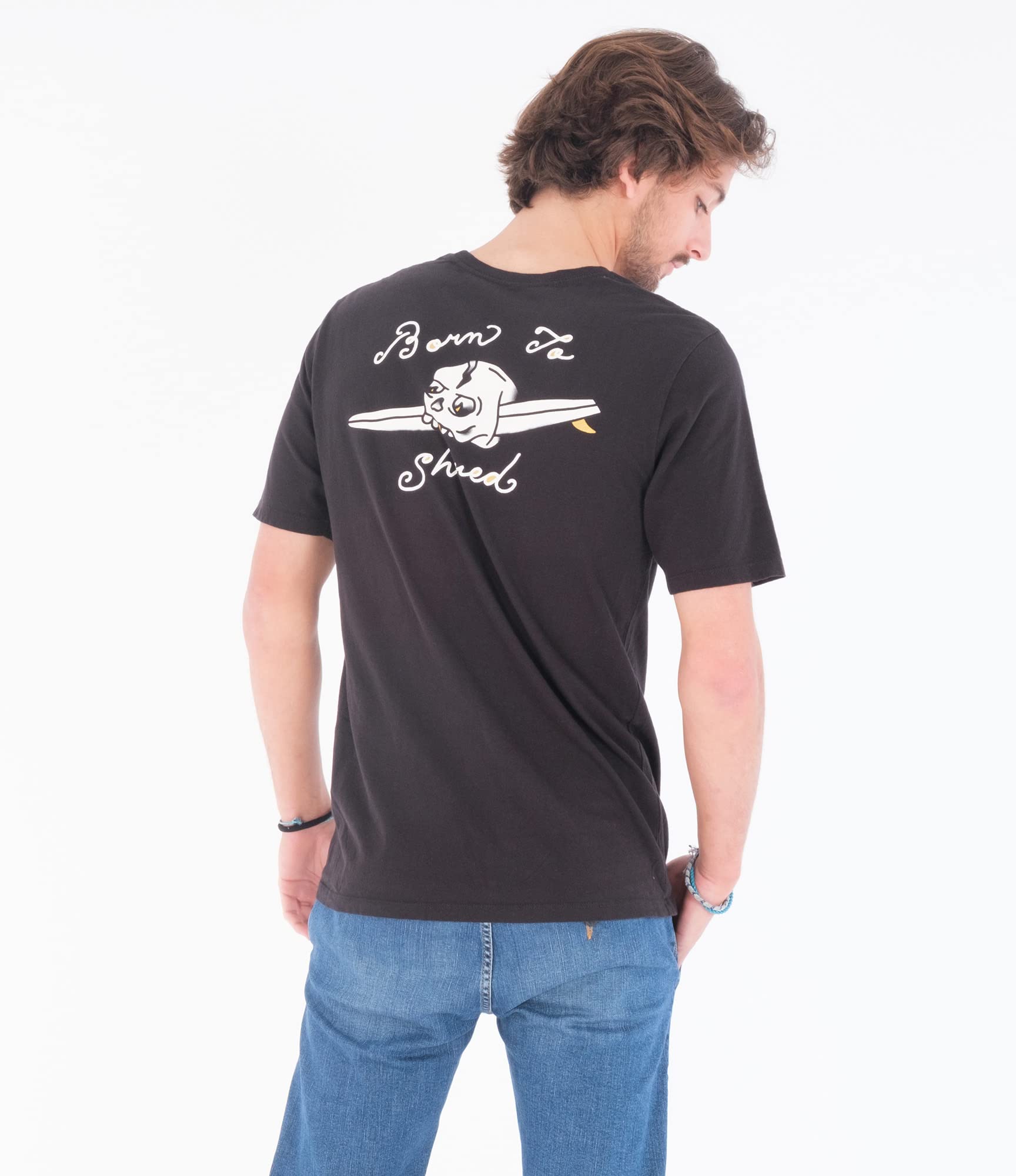 Hurley Men's Evd Wash Born to Shred Pkt Tee Ss T-Shirt