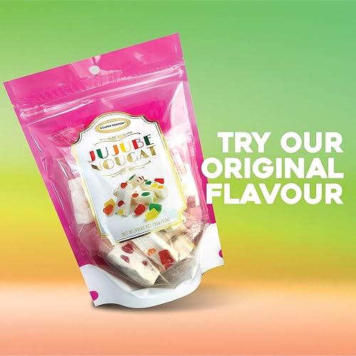 Miniatura 6 de Golden Bonbon Caramelo italiano de turrón agrio de azufaifo, suave y masticable con gomitas afrutadas, receta original de 4.2 onzas (agrio, paquete