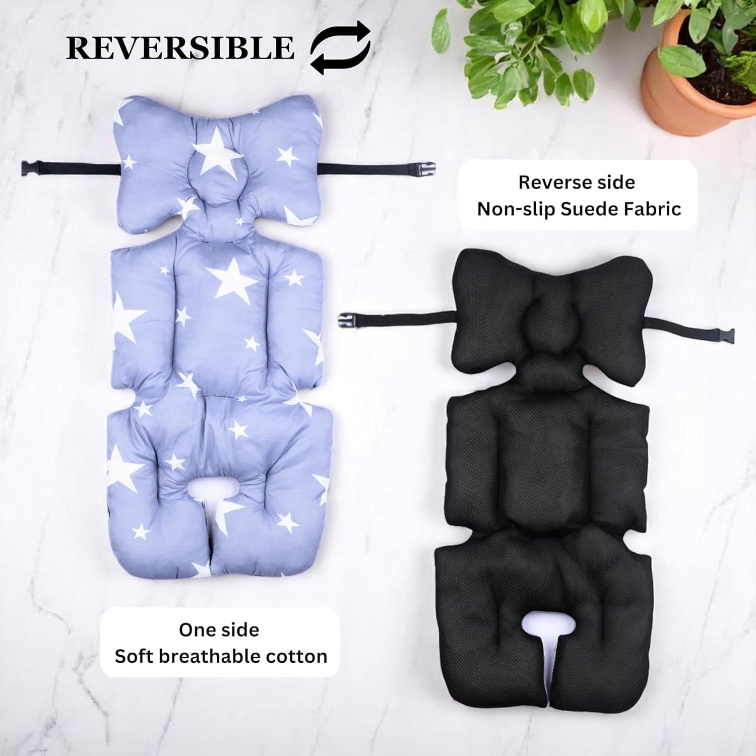 Vedhak Baby Stroller seat Liner inflateble and Comfortable Baby Liner Double Side usable and Breathable Liner 3