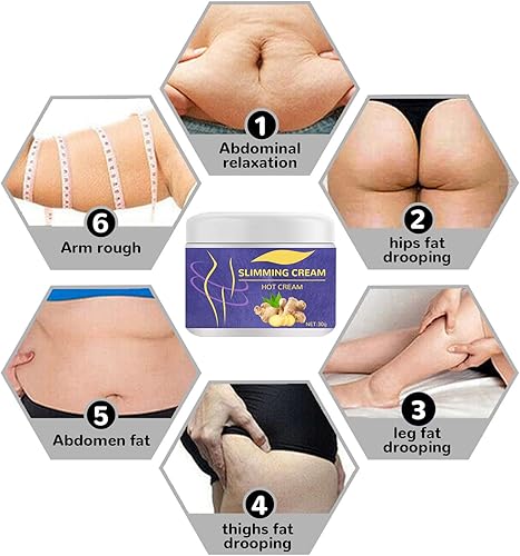 Miniatura 3 de Crema adelgazante de jengibre, gel reafirmante y quema grasa para ombligo, brazo, pierna, pérdida de peso, reafirmante de piel, masaje hidratante