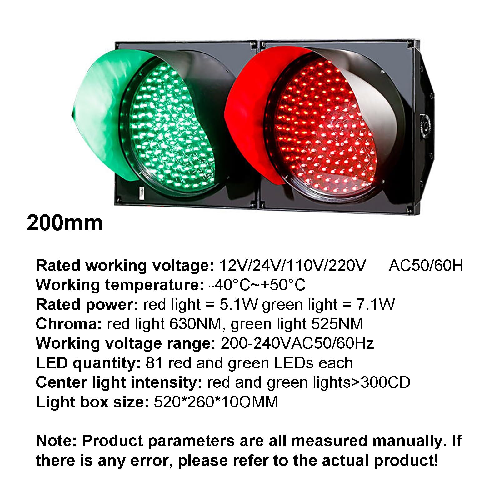 Amazon.co.jp: 信号機、赤/緑停止灯、交通信号機、PCハウジング防水