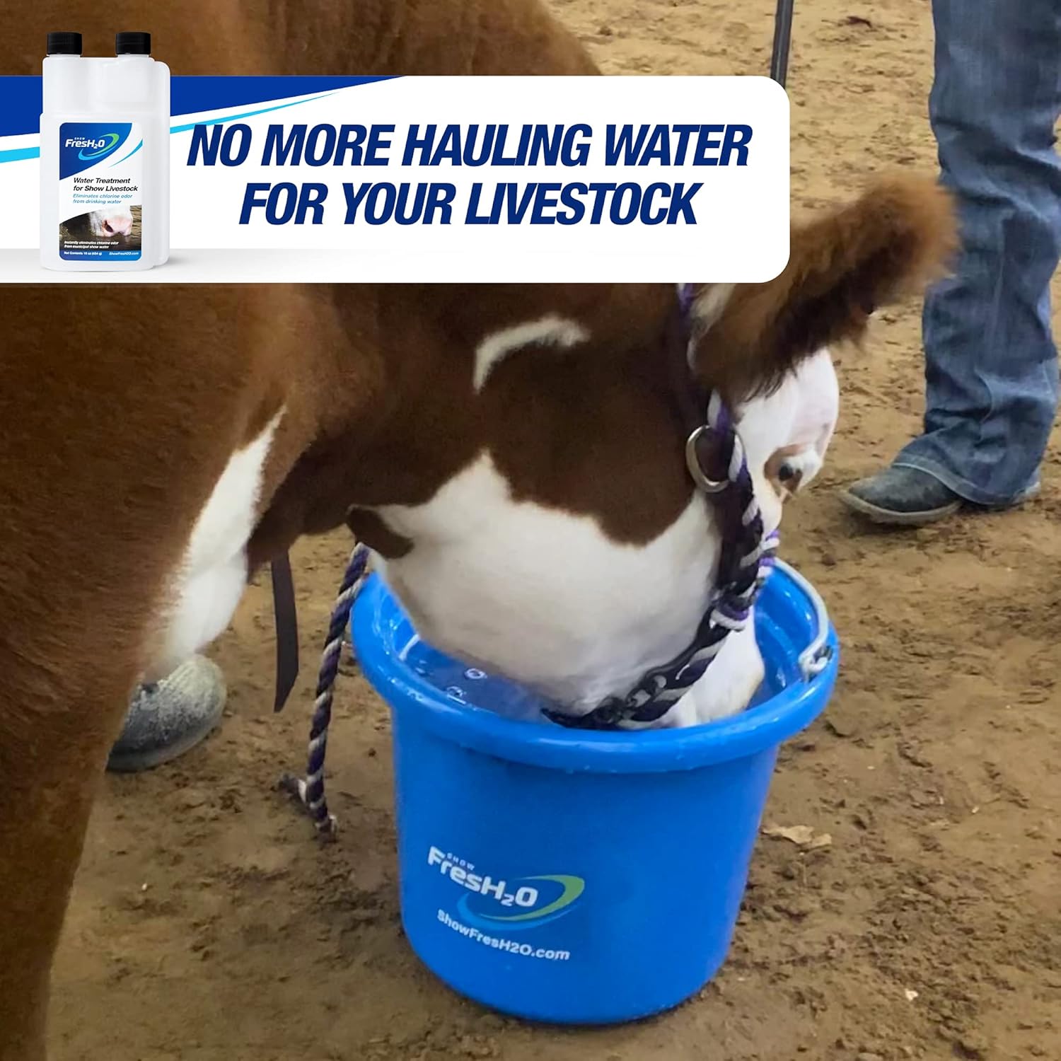 Show FresH2O Livestock Water Treatment for Drinking Water - Effectively Eliminates Chlorine & Removes Related Odor in Drinking Water, Easy to Use, Treats Up to 150 Gallons of Chlorinated Water - 16oz : Patio, Lawn & Garden