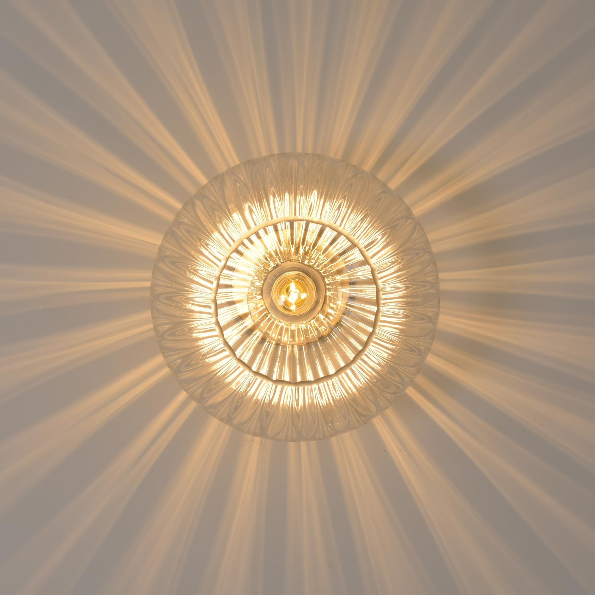 Pageone Plafoniere Corridoio Moderne in Vetro, Lampada da Soffitto a Sospensione con Paralume in Vetro Trasparente, E27 Lampadario a Plafoniera per Corridoio Ingresso Bagno, Senza Lampadina | Lampada da bagno E27 con paralumi in vetro trasparente, lampada