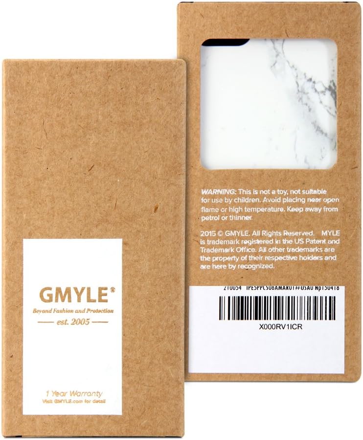 iPhone 5s Case, iPhone SE Case, GMYLE Snap Cover Glossy for iPhone 5 / 5s / SE - White Marble Pattern Slim Hard Back Case