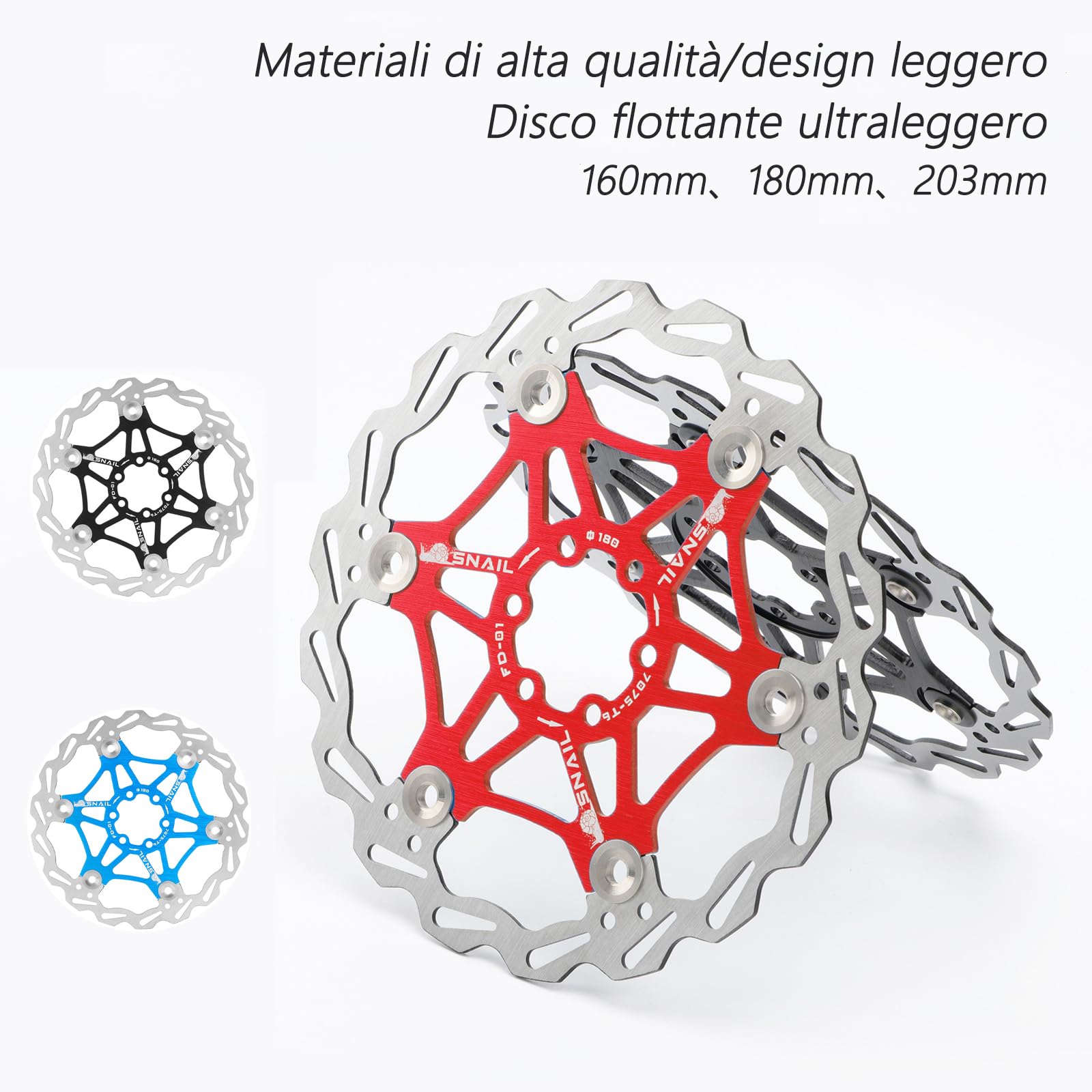 Kit Freni Idraulici Per Mountain Bike Con Rotori Disco Da 160/180/203mm - Nuovo