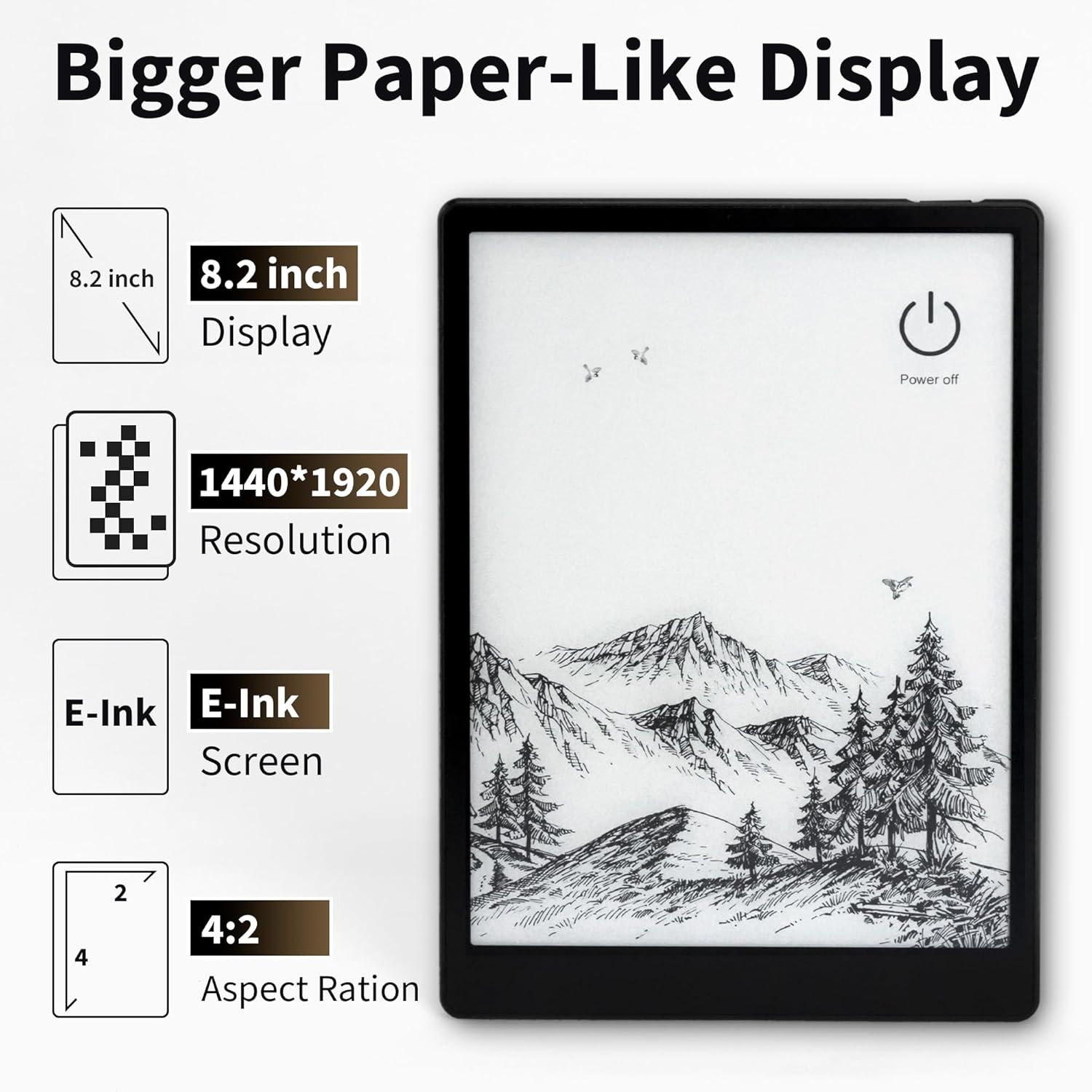 Veidoo E8 E-Ink display specifications