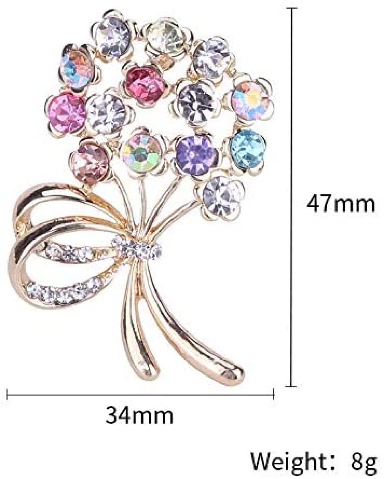 Pin Schal Clips Bunte Blume Pflanze Strass Brosche Schmuck Geschenk