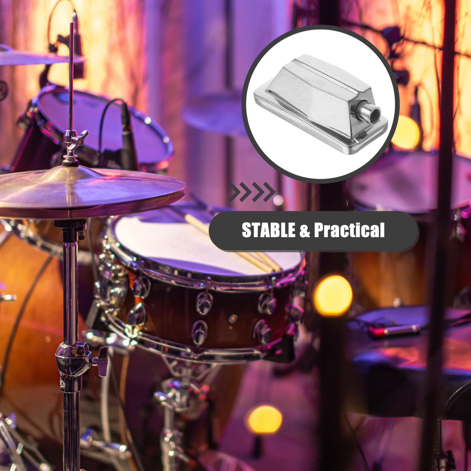 Toyvian Set di 5 Accessori Batteria Acustica in Metallo Argento, Accessori Batteria Acustica per Jazz Drum Ganci e Drum Lug Resistenti per Riparazioni Durature