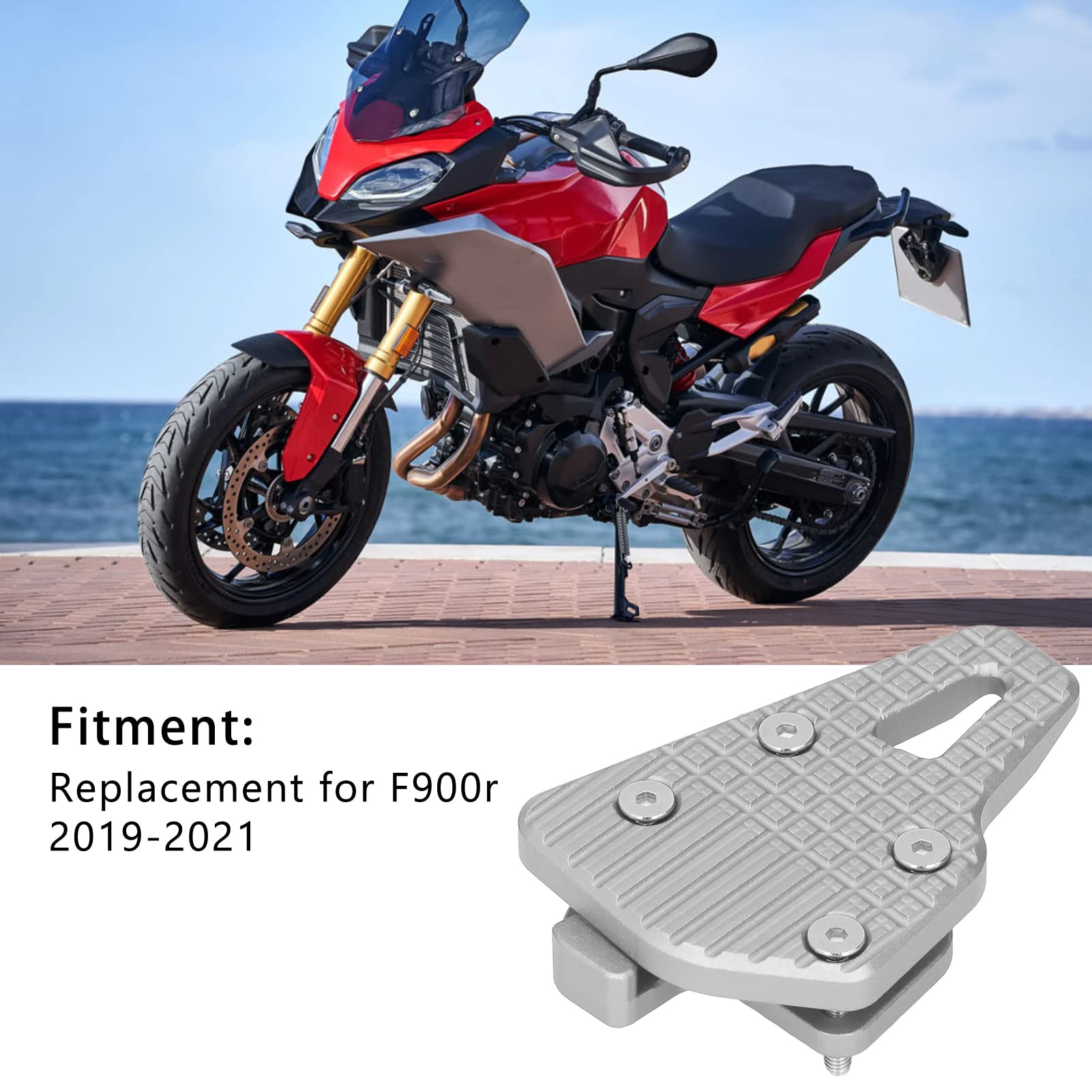 Brrnoo Pedale Freno Motocicletta, Pedali Motociclisti in Lega Alluminio CNC Estensibili per Piastra Sostituzione Leva Posteriore