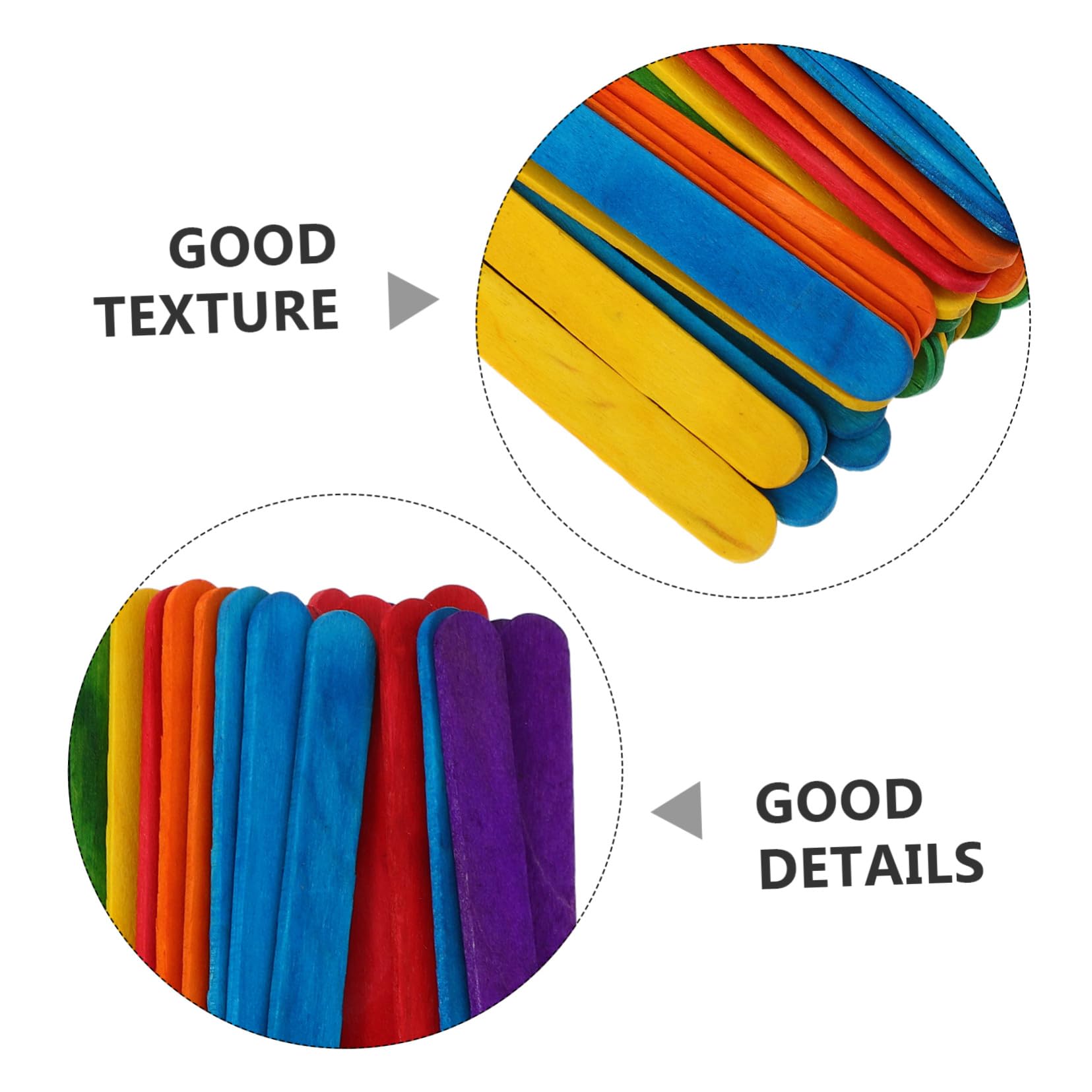 500 Palitos de Madera para Manualidades de Colores Palitos de Helado Seguros para Actividades Creativas Infantiles en Aulas y Proyectos Artesanales