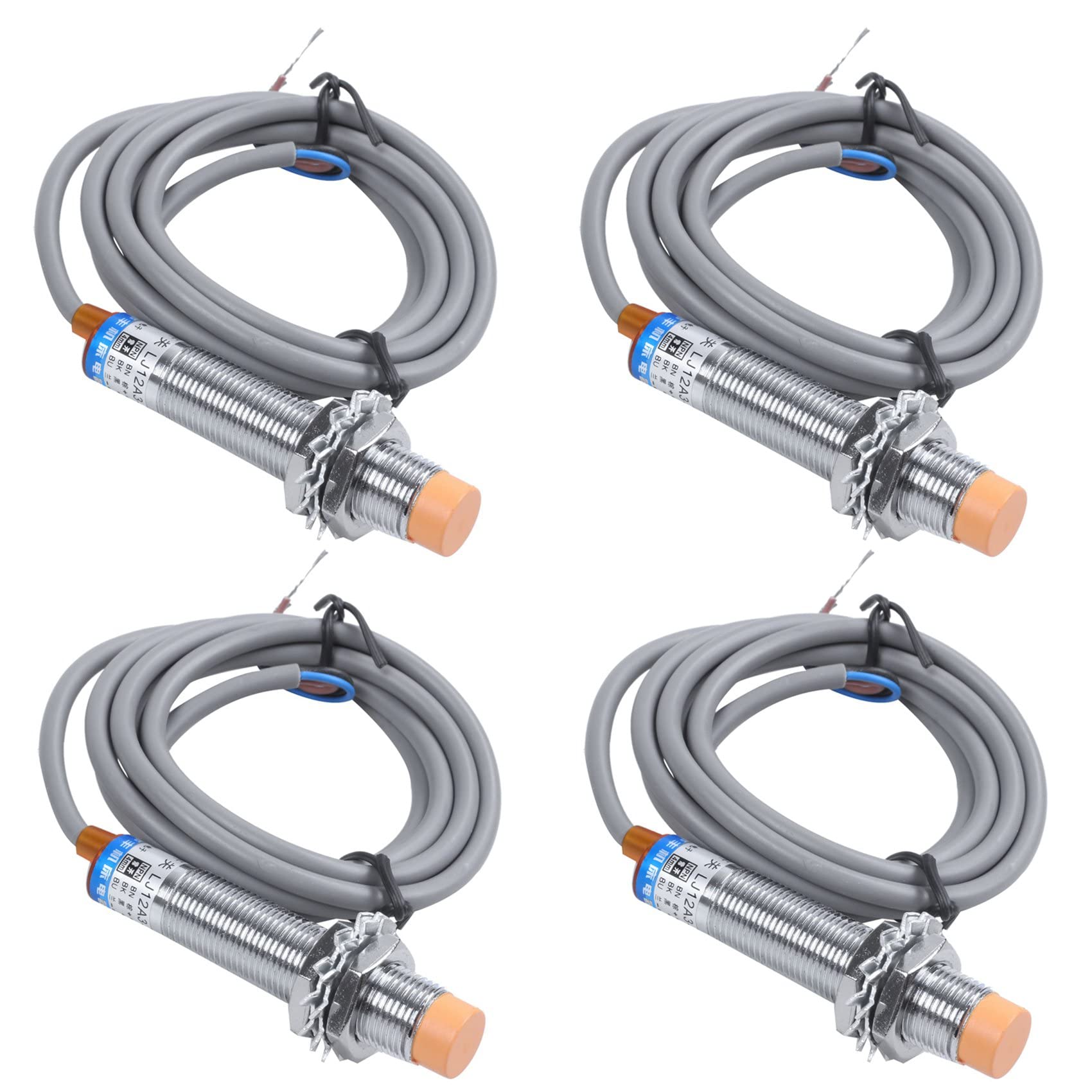 Jnchdghwa As Shown 4X Dc6-36V 300Ma Npn No 3-Wire 4Mm Tubular Inductive Proximity Sensor Switch Lj12a3-4-Z-Bx