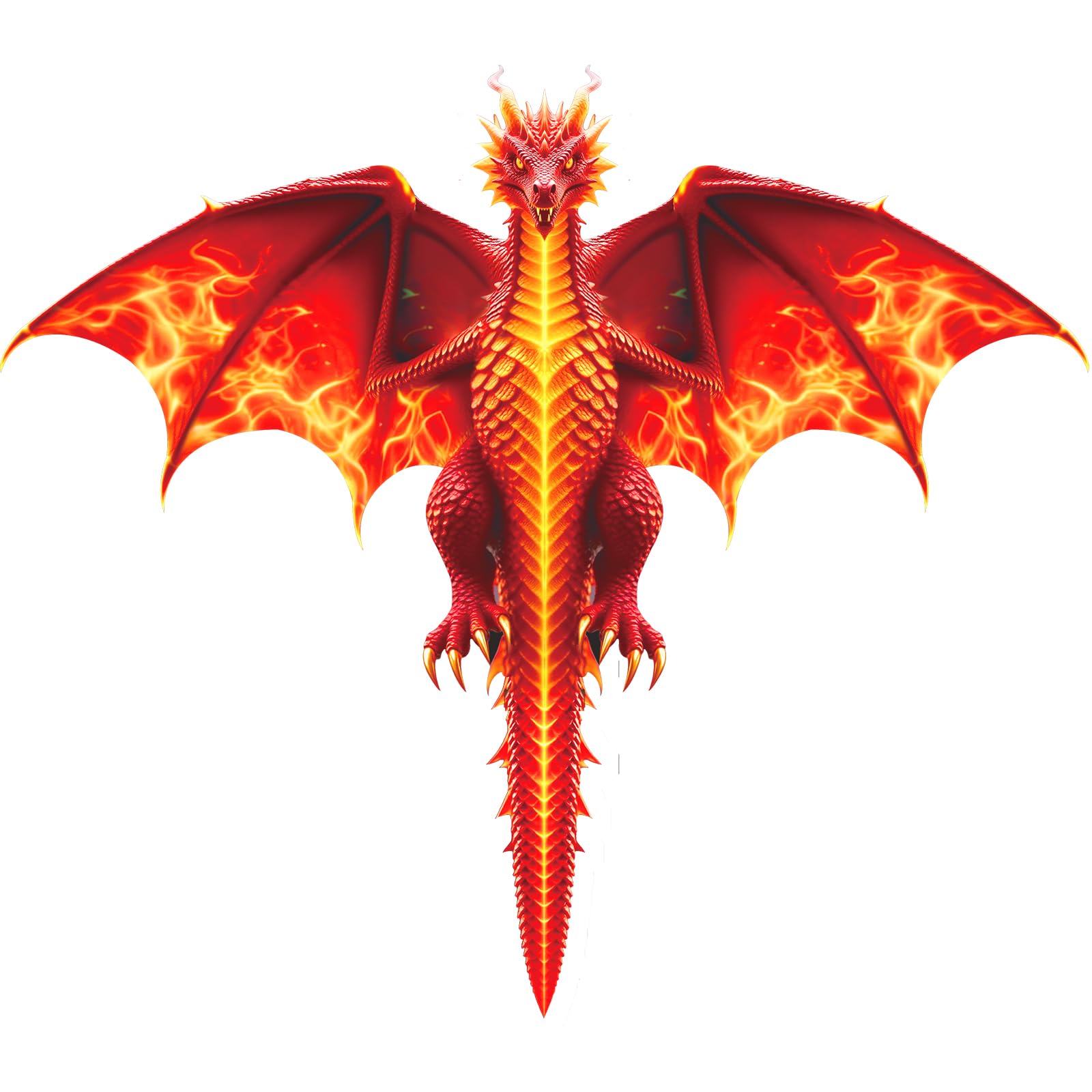 Large Dragon Kite for Kids and Adults, Easy to Fly with 300ft String, Perfect for Beach, Park, Outdoor Activities, Gift for Boys Girls.(Fire)