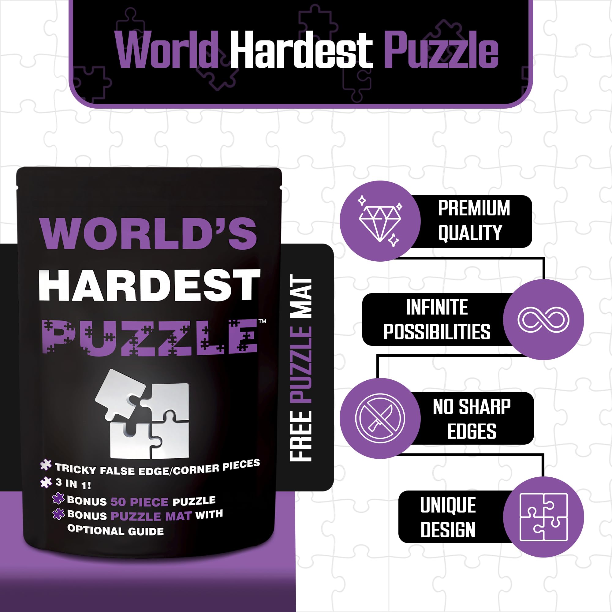 Amazon.com: World's Hardest Puzzle ® - Clear Impossible Puzzle for