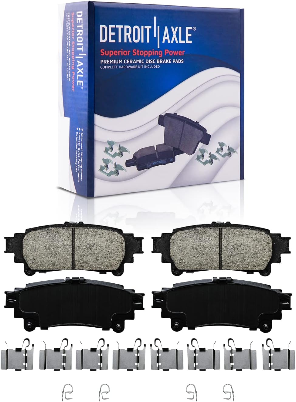 Detroit Axle Rear Brake Pads for Toyota Highlander Sienna