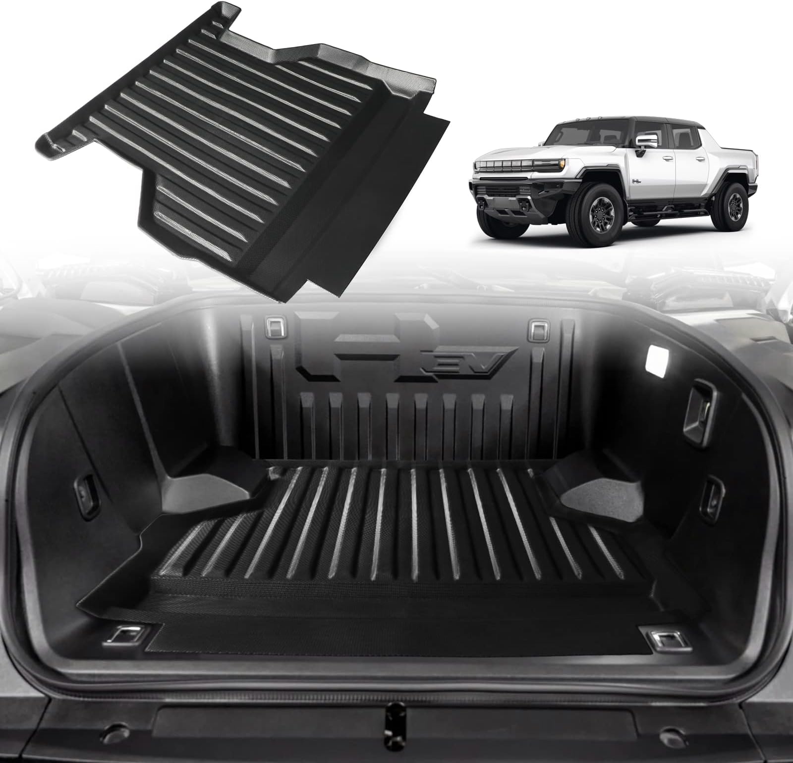 Front Trunk Frunk Mat Compatible with 2026 2025 2024 2023 Hummer EV Accessories Frunk All-Weather TPE Material Rubber 3D Cargo Liner Protection