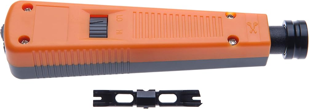 Punch Down Krone Tool by Keple Impact Cable Krimper Punching Wire Insertion Tool with 110/88 Blade for IDC Connectors, 8P8C Keystone Patch Panels, 110 Block Terminals, Cat 5/6/ 6a Wiring Systems