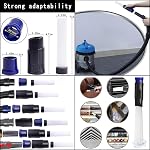 14Pcs Universal Vacuum Attachment Professional Shop Vac Accessories Wet Dry Vacuum Hose Adapter with Hair Brush Extension Wand Flexible Crevice Tool fit 2 1/2" to 1 1/4" and 1 7/8" to 1" Vacuum Hose