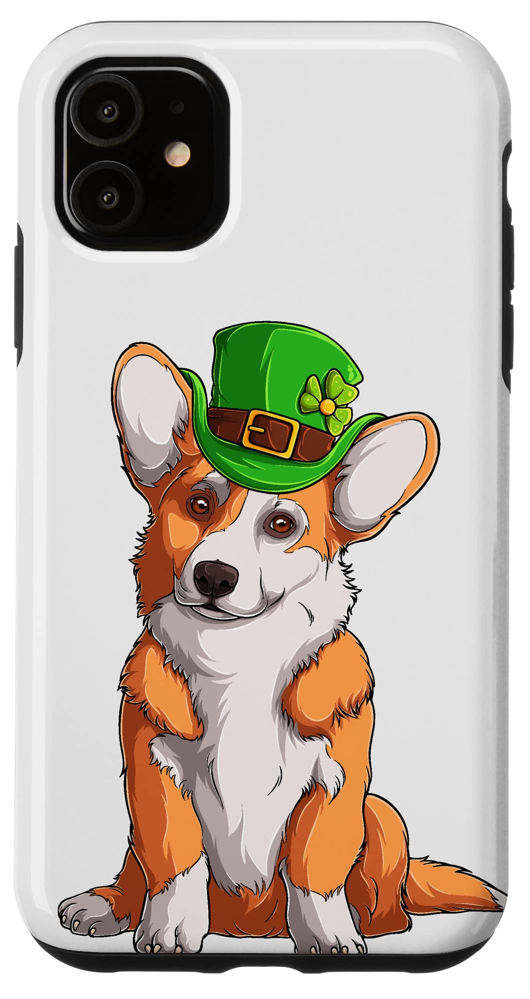 iPhone 11 Cute Corgi Irish Pub Clover Lover St Patrick's Day Women Kid Case