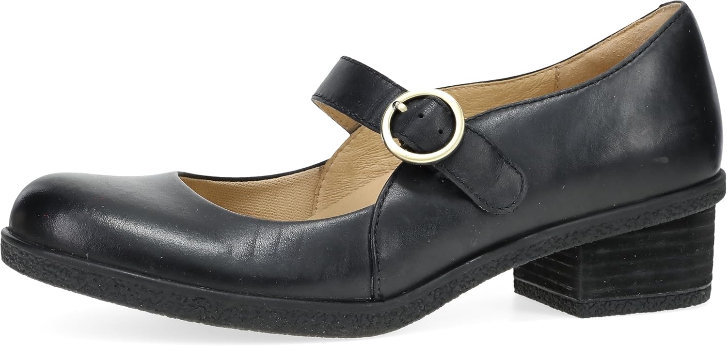 Dansko Deirdra Women's Mary Jane - Leather Dress Shoe with Arch Support, Memory Foam Comfort, Crepe Rubber Outsole, Comfortable for Flight Attendants, Teachers & Office Wear