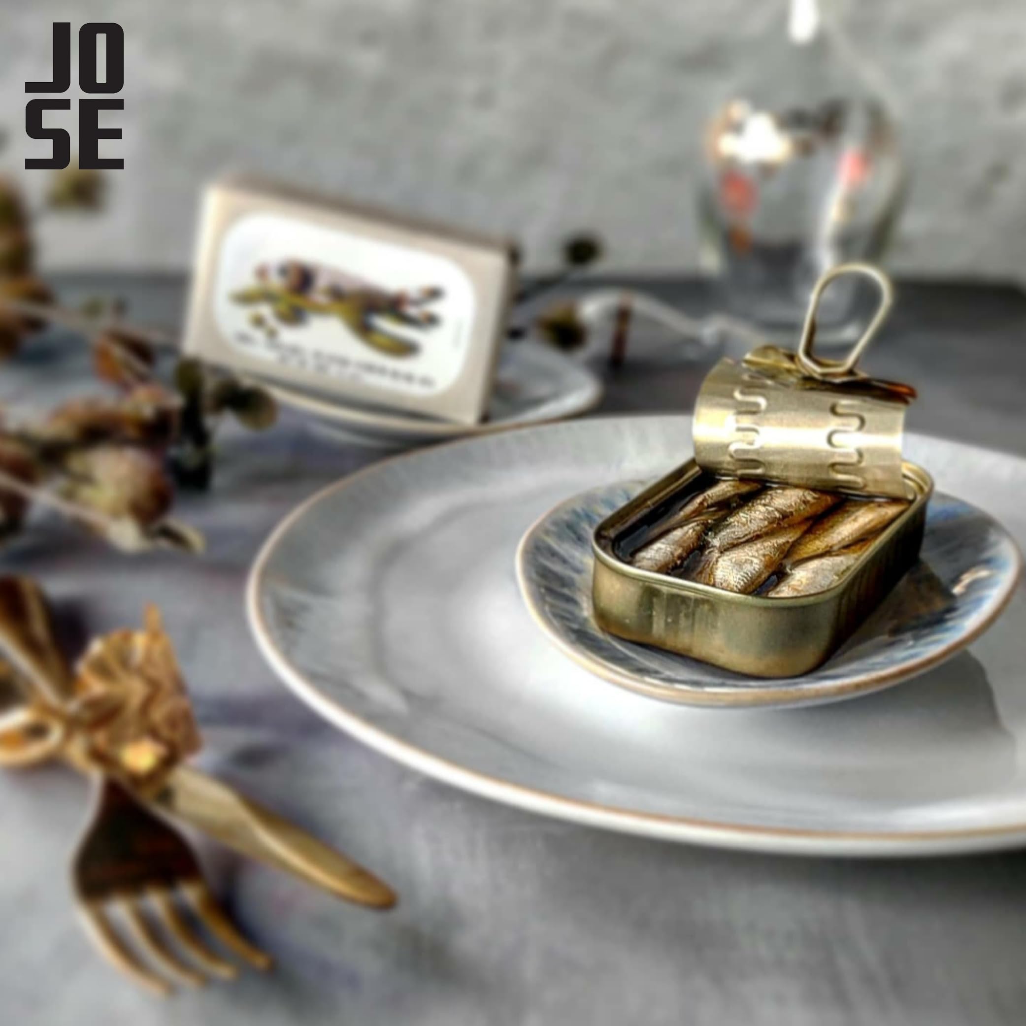 Canned Small Sardines in Extra Virgin Olive Oil by Jose Gourmet, Wild Caught Portuguese Sardines, Canned Fish, Sustainable Seafood Snacks, Omega 3, Fair Trade, 90g Can, Pack of 3