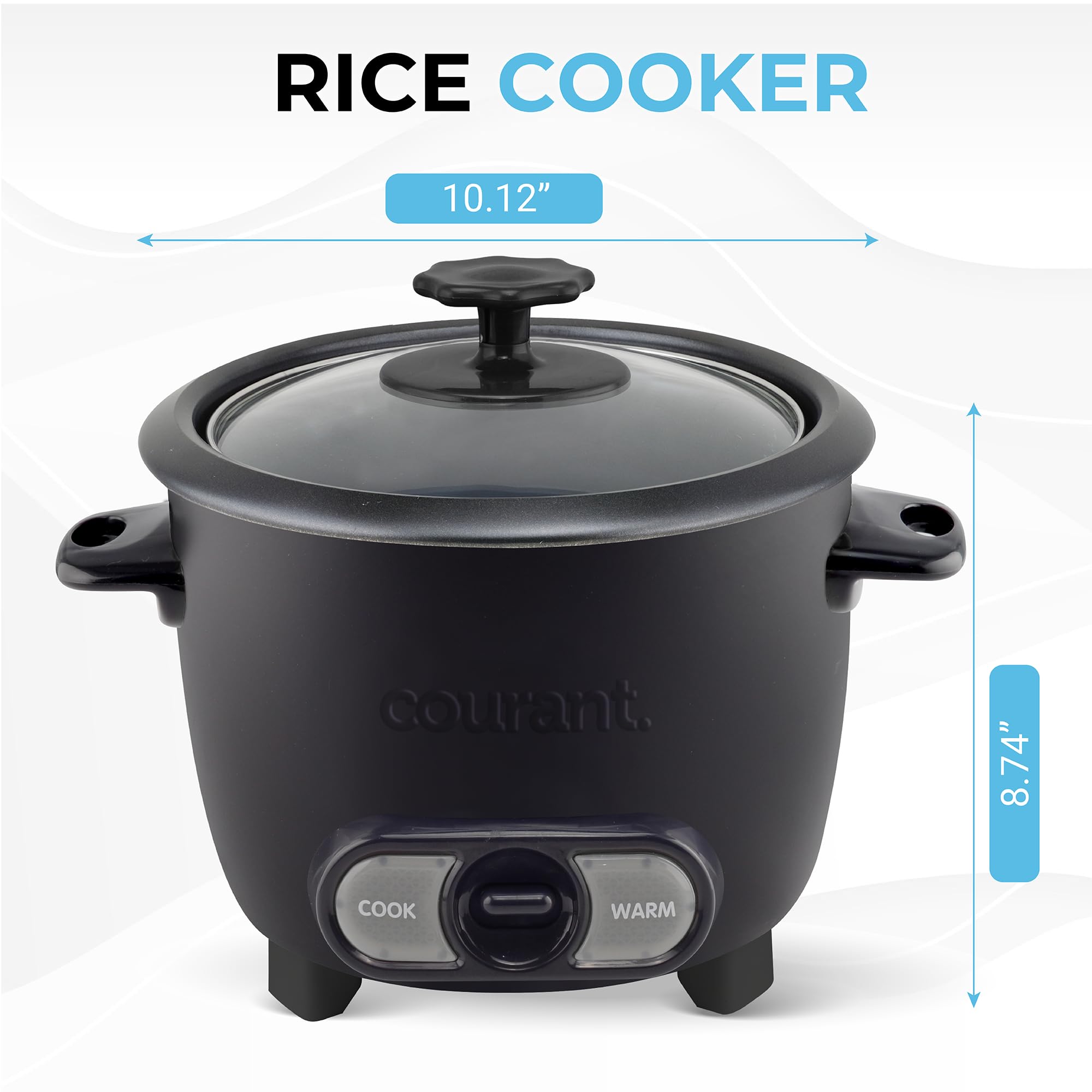 Amazon.com: Courant Rice Cooker 8-Cup (Cooked), Removable Non
