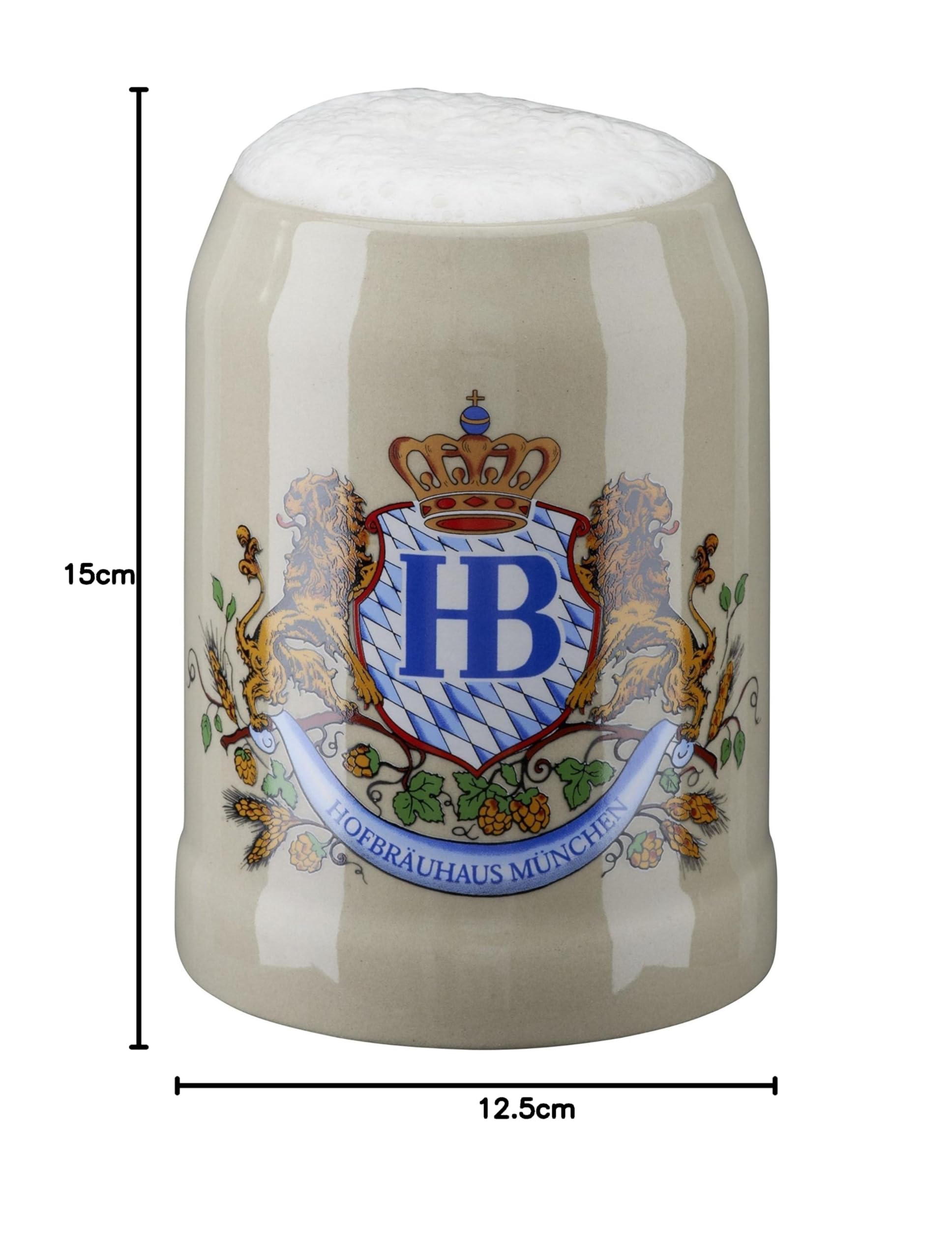 HB Hofbräuhaus München Bierkrug Hofbräuhaus München HB Krug 0,5 Liter King Werk KI 1000060