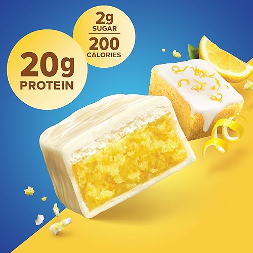 Miniatura 4 de Barras de proteína pura alta proteína bocadillos nutritivos para apoyar la energía pastel de limón 12 unidades 12 unidades