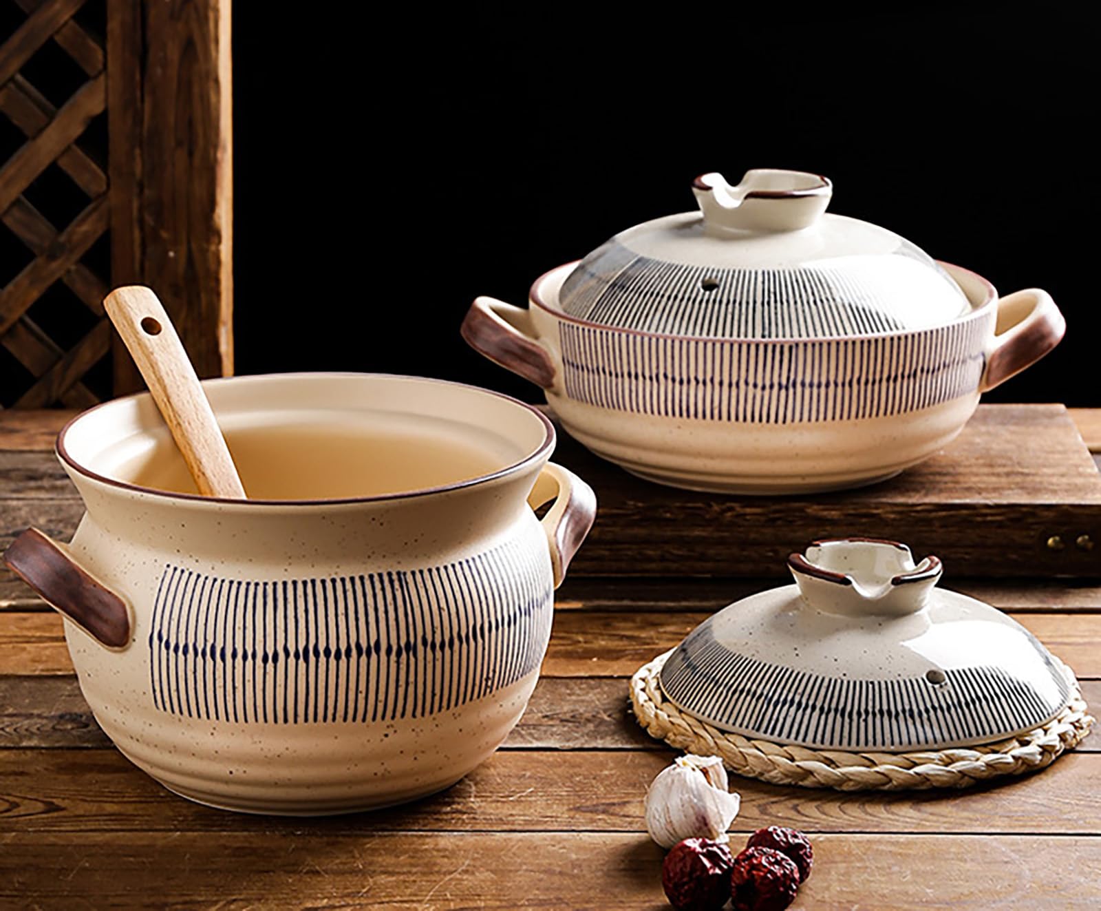 Odporne na ciepło ceramiczne naczynia kuchenne do gorącego garnka(2L)