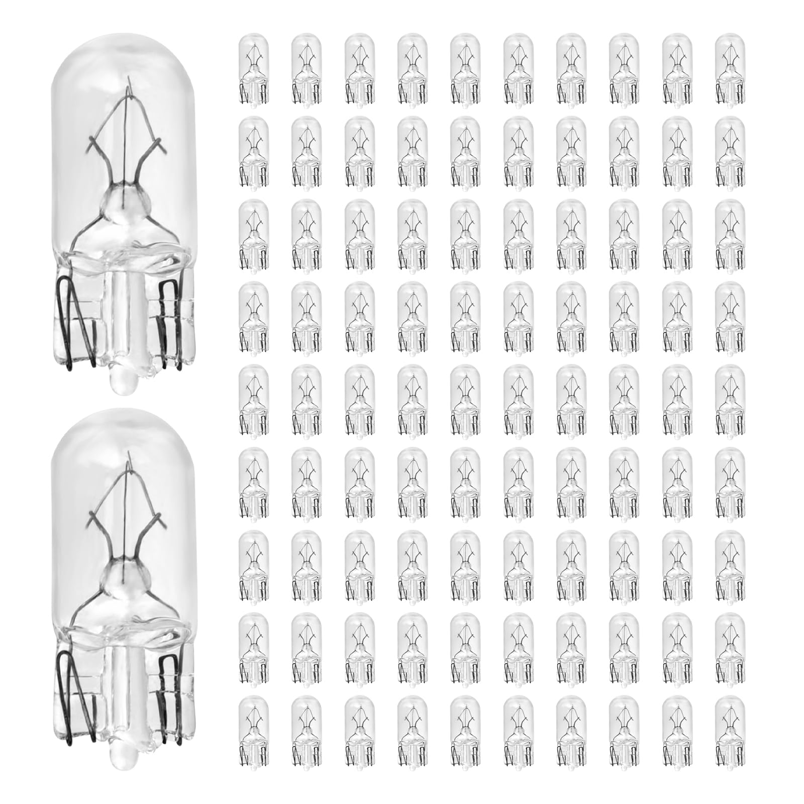 Lampadine 194 W5W T10 12V 5W Trasparenti per Auto Indicatori di Direzione