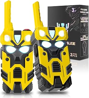 BTMBORY Hornet Robot Walkie Talkies for Kids 2-Pack - 2500FT Range, Glowing Eyes, Ages 3-12 Outdoor Adventure Toys