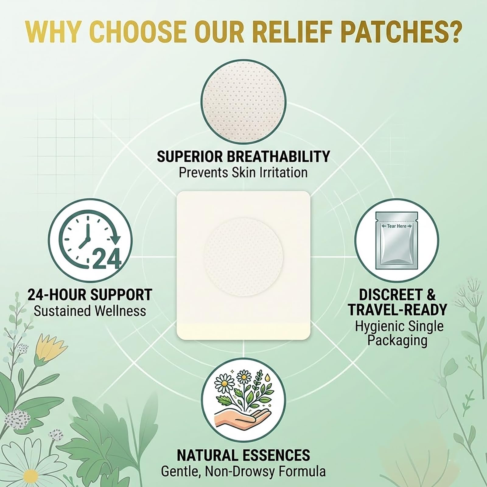 Pregnancy Nausea Relief Patches, 60 Count Morning Sickness Relief Patches — Amazon image 4
