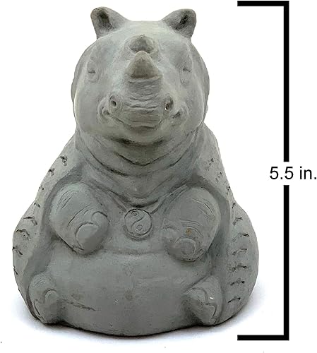 Miniatura 6 de Meditación sellada con rinoceronte para uso al aire libre, hecha a mano en los Estados Unidos (antiguo)