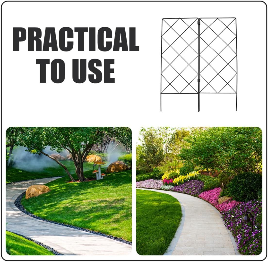 Kisangel 2Pcs Outdoor Garden Plant Climbing Trellis Durable Support for Potted Plants Vine Shaping Stand Stable and Easy to Use for Indoor and Outdoor Gardening