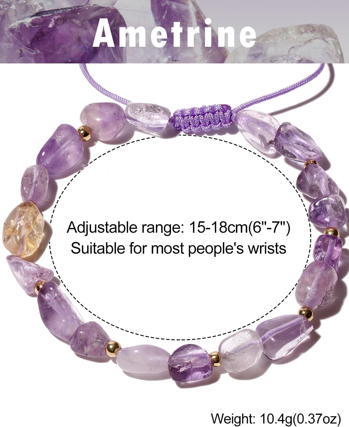 Irregular Tumbled Crystals Beaded Bracelets Handmade Reiki Energy Bracelets for Women Jewelry Gifts - Image 5