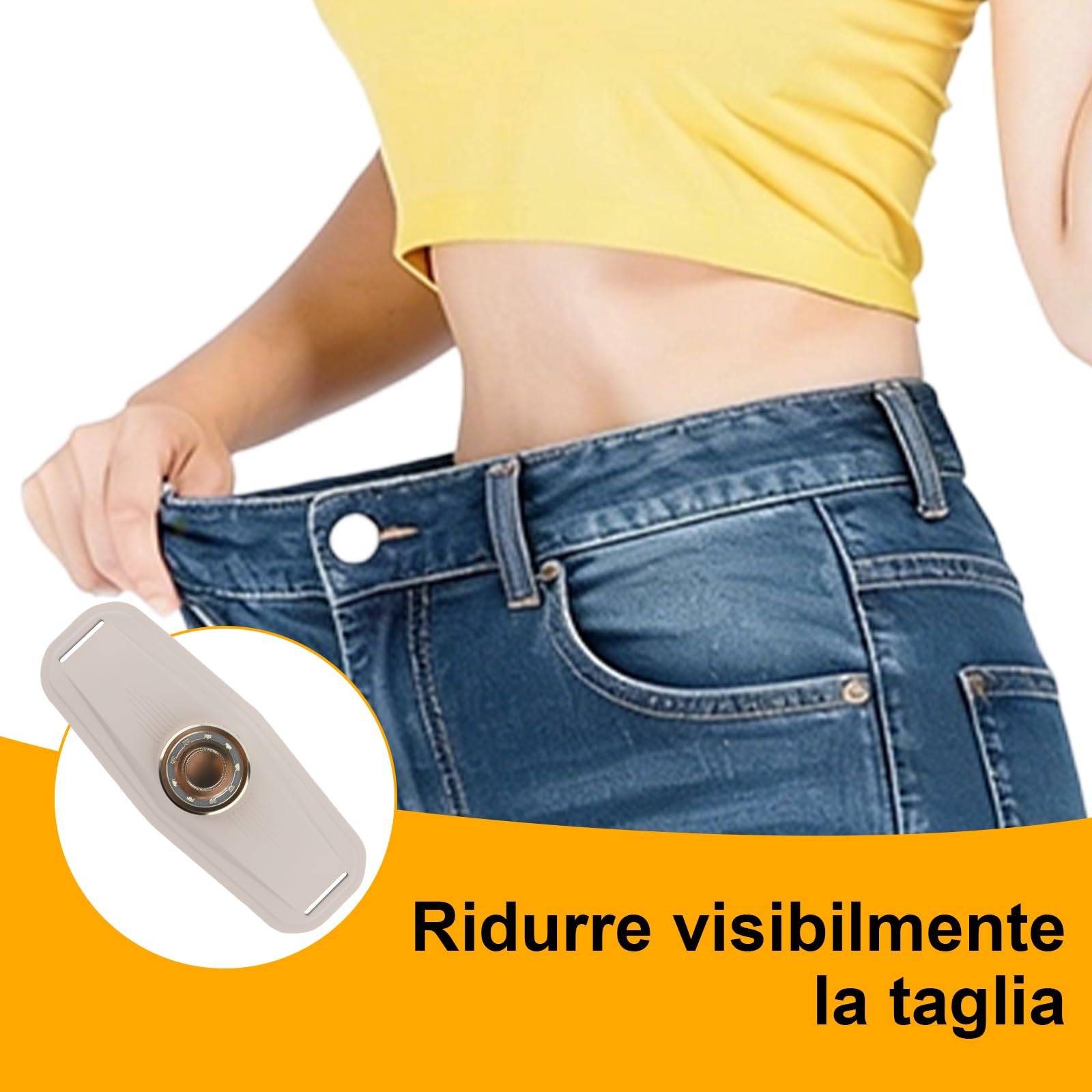 Ms.W Cintura massaggiante EMS, stimolatore per Addominali e tonificatore Muscolare con 4 modalità, Diversi Livelli di intensità, impacco Termico e luci Colorate, per Uomini e Donne
