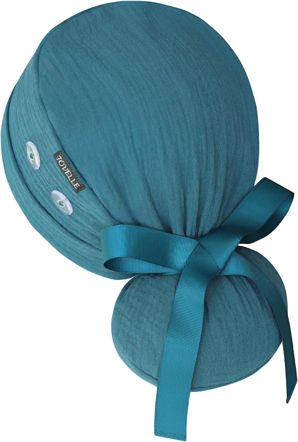 Ponytail Scrub Cap for Women Cotton Surgical Cap with Buttons
