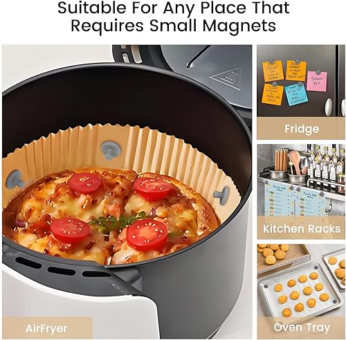 Miniatura 6 de Imanes para Freidora de Aire para Papel Pergamino, Bloquea de Forma Segura el Forro de Papel Desechable, Previene Quemaduras y Cubre Alimentos,