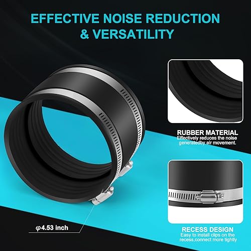 Miniatura 6 de MELONFARM Kit de filtración de aire, ventilador de conducto en línea de 4 pulgadas y 190 CFM con controlador de velocidad, filtro de alto carbono de
