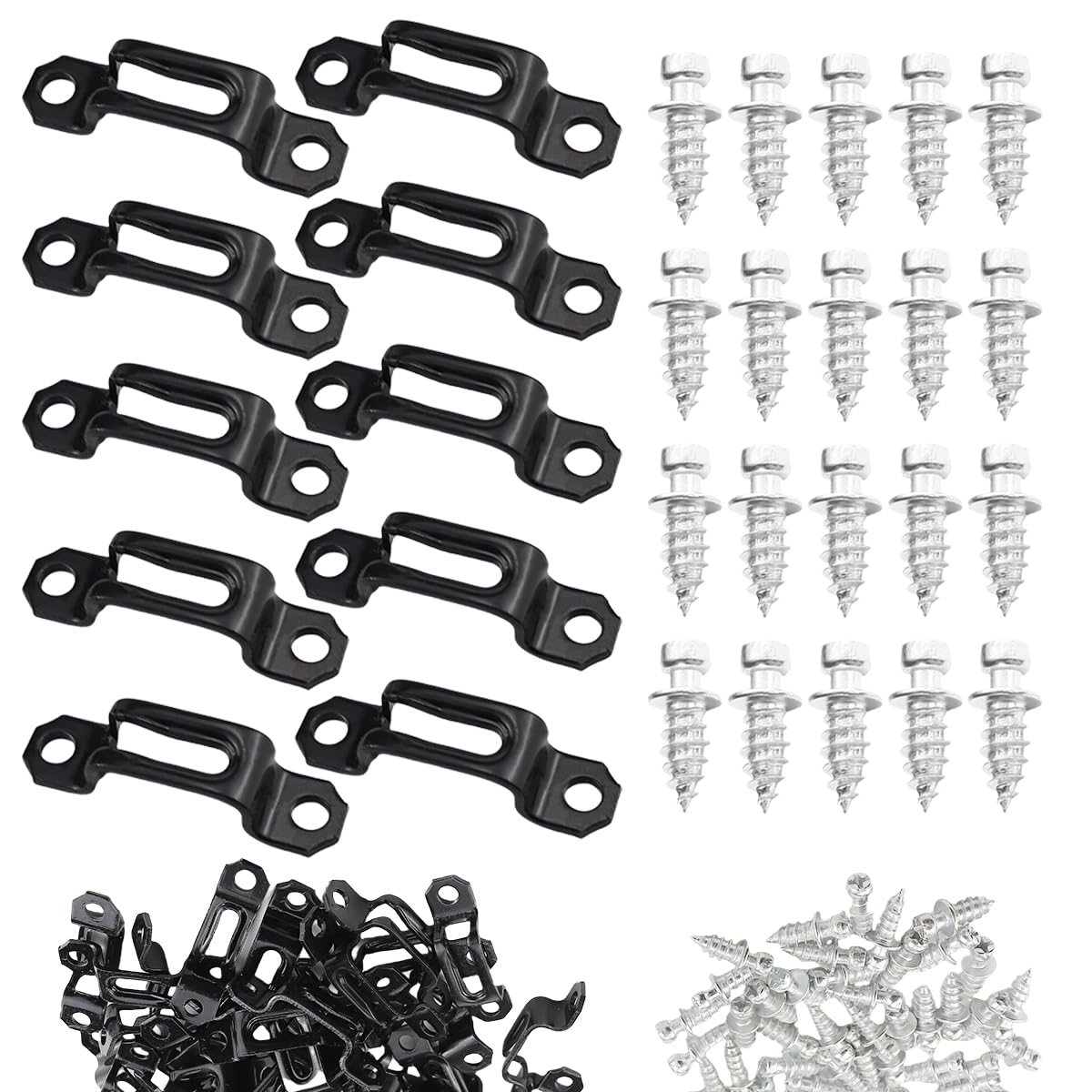 60 Set Furniture Concealed Connector, Slide Buckle Fastener, Furniture Connecting Fastener for Cabinet Accessories (Half Pass)